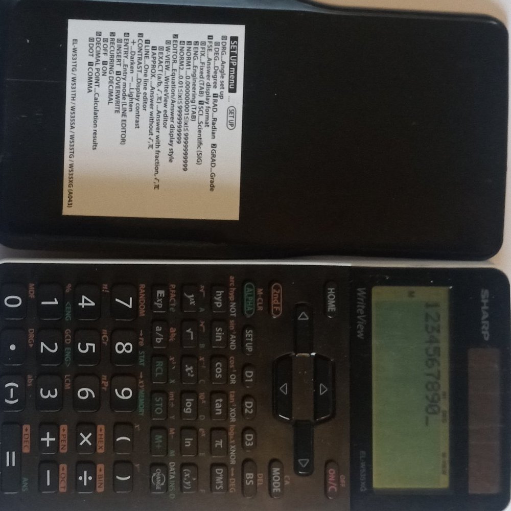 Sharp Writeview Scientific Calculator Model El-W535XG With Case Working